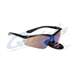 Rayzor Sports Sunglasses Vyzor Model R1612BKBL15 Black Frames Smoke Blue Lens : RC15sm