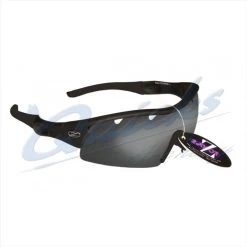 Rayzor Sports Sunglasses Ventz Model R1220BKPL13 Black Frames Smoke Grey Lens : RC22bk