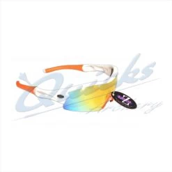 Rayzor Sports Sunglasses Ventz Model RI220WTOR White Frames Orange Lens : RC22wtor