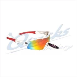 Rayzor Sports Sunglasses Ventz Model RI220WTRE White Frames Red Lens : RC22wtre