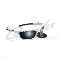 Rayzor Sports Sunglasses Finz Model RI401WTSM White Frames Smoke Lens : RC05wh